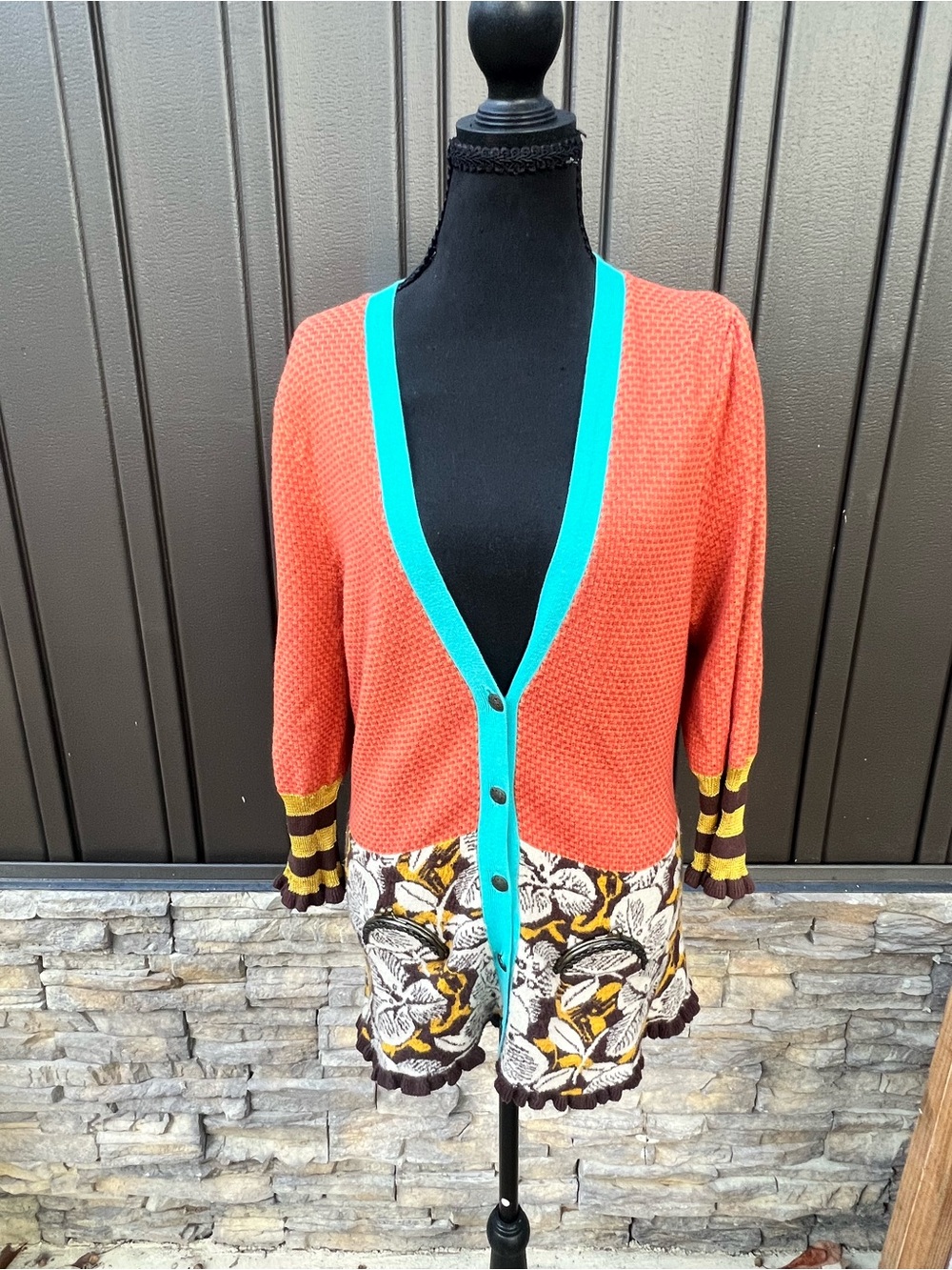 Anthropologie Liamolly New Orleans Knit top/ Cardigan w/ Kiss lock Pockets